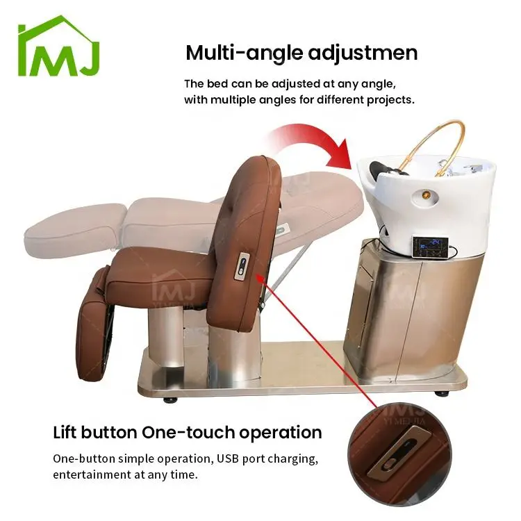 Luxury Salon Sink Korean Head Spa Bed Thai Massage Hair Wash Shampoo Chair — view 4