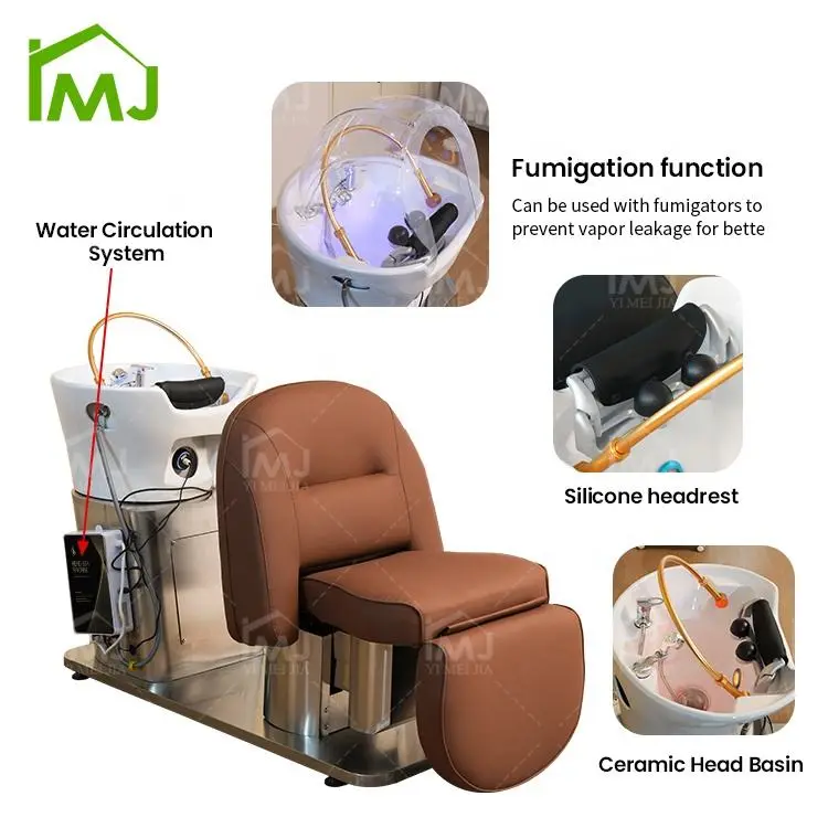 Luxury Salon Sink Korean Head Spa Bed Thai Massage Hair Wash Shampoo Chair — view 5