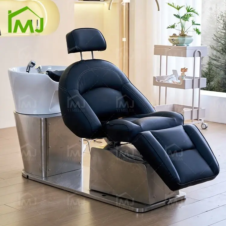Stainless Steel Frame Salon Hair Wash Electric Lift Shampoo Bed Japanese Head Spa Chair — image 3
