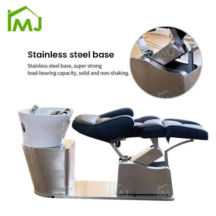 Stainless Steel Frame Salon Hair Wash Electric Lift Shampoo Bed Japanese Head Spa Chair — image 5