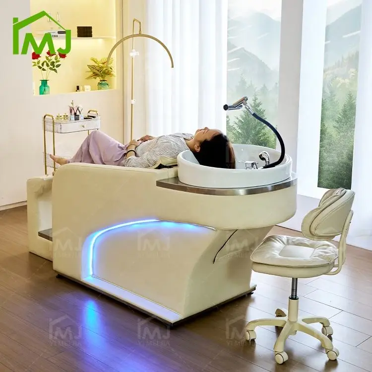 Headspa Salon Electric Hair Wash Massage Shampoo Bed Japanese Waterfall Head Spa Chair — view 2