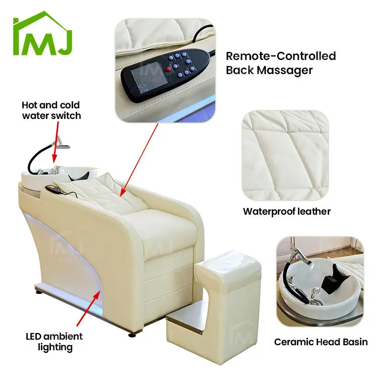 Headspa Salon Electric Hair Wash Massage Shampoo Bed Japanese Waterfall Head Spa Chair — view 4