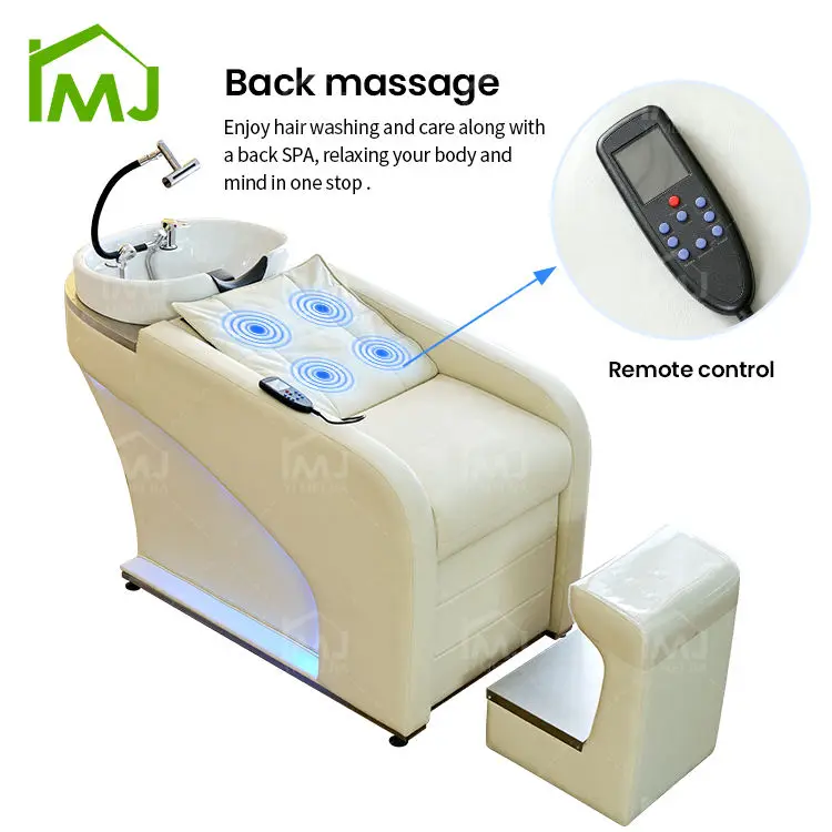 Headspa Salon Electric Hair Wash Massage Shampoo Bed Japanese Waterfall Head Spa Chair — view 5