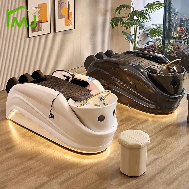 Modern Beauty Salon Hair Wash Facial Nursing Reclining Head Spa Electric Shampoo Massage Bed — view 1