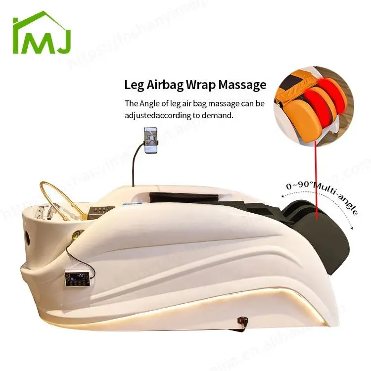Modern Beauty Salon Hair Wash Facial Nursing Reclining Head Spa Electric Shampoo Massage Bed — image 5