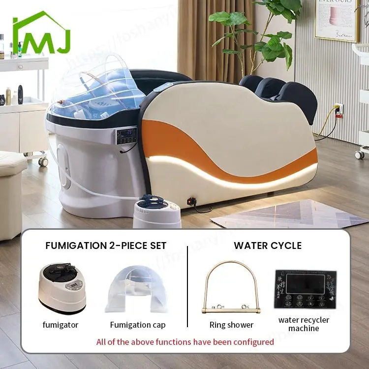 Hair Salon Furniture Equipment Thai Shampoo Nursing Electric Massage Head Spa Bed — view 4