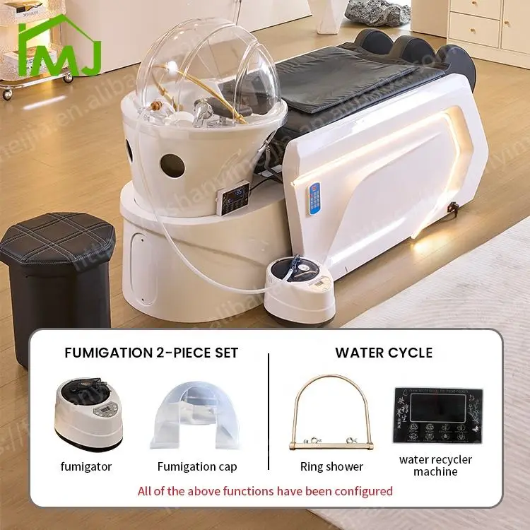 Hair Salon Washing Chair Thai Massage Shampoo Sink Modern Electric Head Spa Bed — image 6
