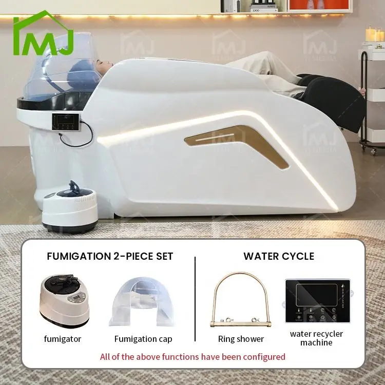 Factory Outlet Luxury Salon Hair Washing Electric Massage Table Shampoo Bed — image 5