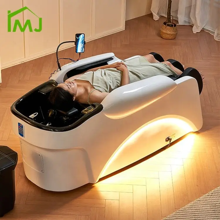 Salon Multifunction Hair Washing Electric Massage Chair Head Spa Shampoo Bed — view 1