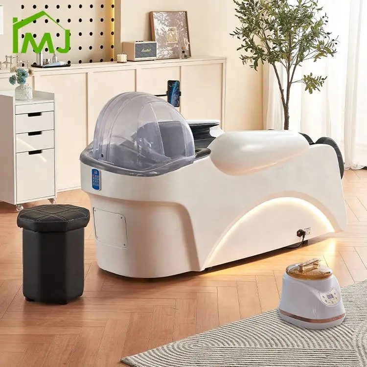Salon Multifunction Hair Washing Electric Massage Chair Head Spa Shampoo Bed — image 4