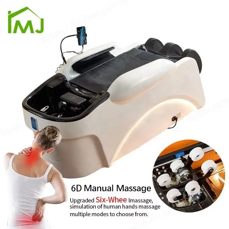 Salon Multifunction Hair Washing Electric Massage Chair Head Spa Shampoo Bed — image 5