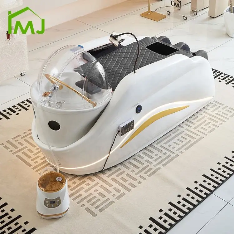 Hair Beauty Salon Electric Spa Massage Washing Table Head Spa Shampoo Bed — image 4