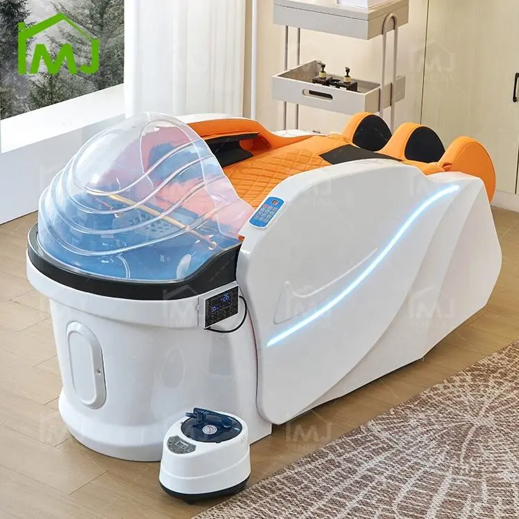 Factory Custom Luxury Salon Hair Washing Electric Massage Table Head Spa Shampoo Bed — image 3