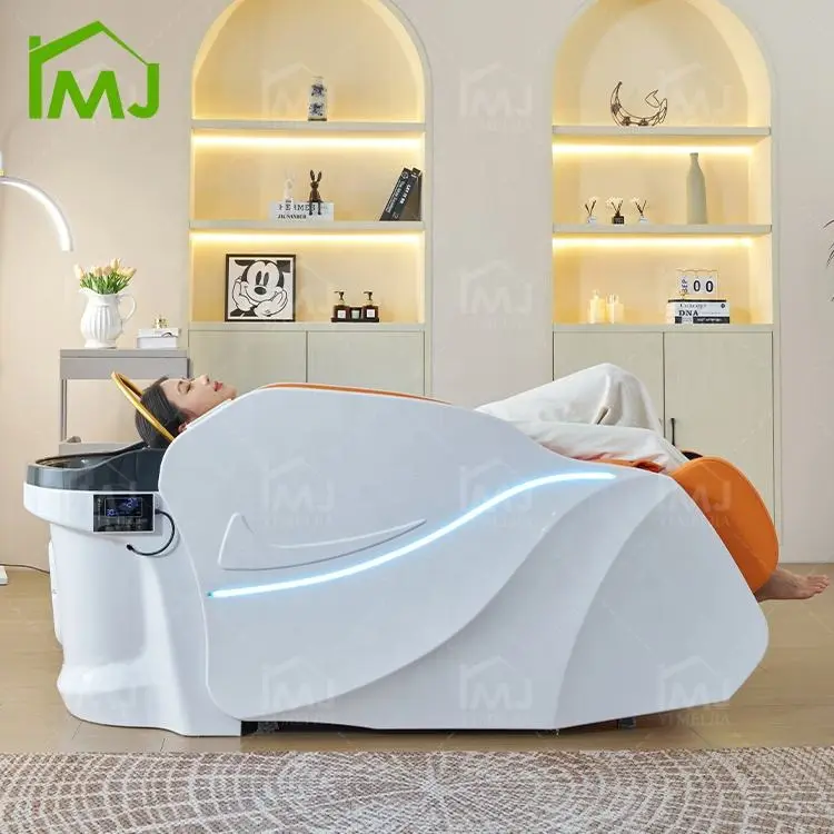 Factory Custom Luxury Salon Hair Washing Electric Massage Table Head Spa Shampoo Bed — image 4