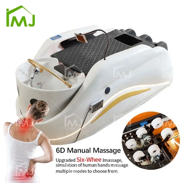 Hair Beauty Salon Electric Spa Massage Washing Table Head Spa Shampoo Bed — image 6
