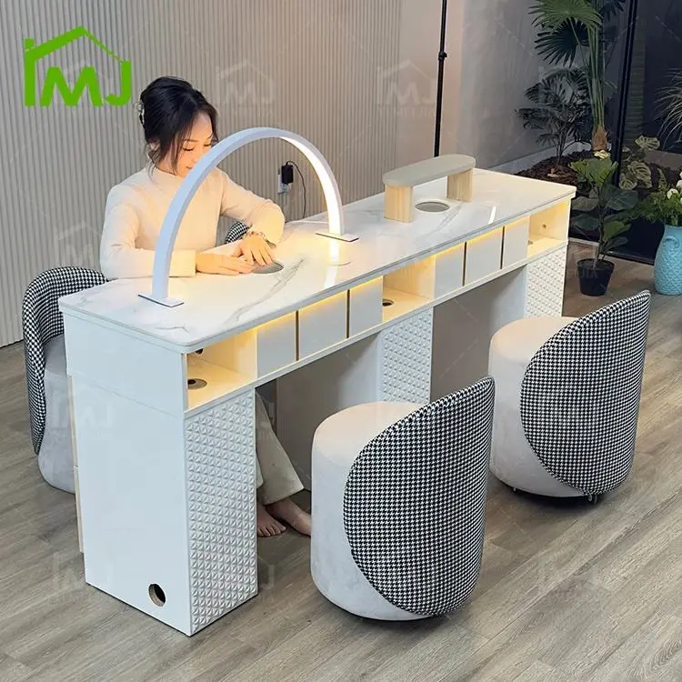 Salon Furniture Nail Care Manicure Table Light Luxury Manicure Table and Chair Set — view 3