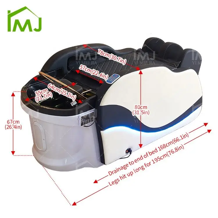Salon Hair Sink Wash Chair Massage Electric Massage Shampoo Bed Head Spa Japonais — image 7