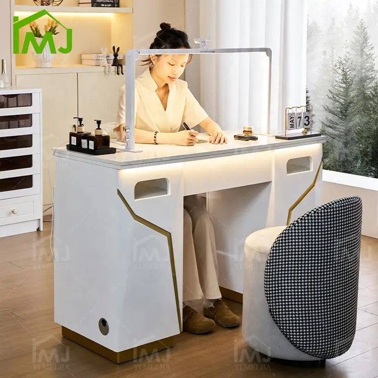 Nail Salon Furniture Technician Makeup Nail Desk Storage Professional Manicure Table — image 3