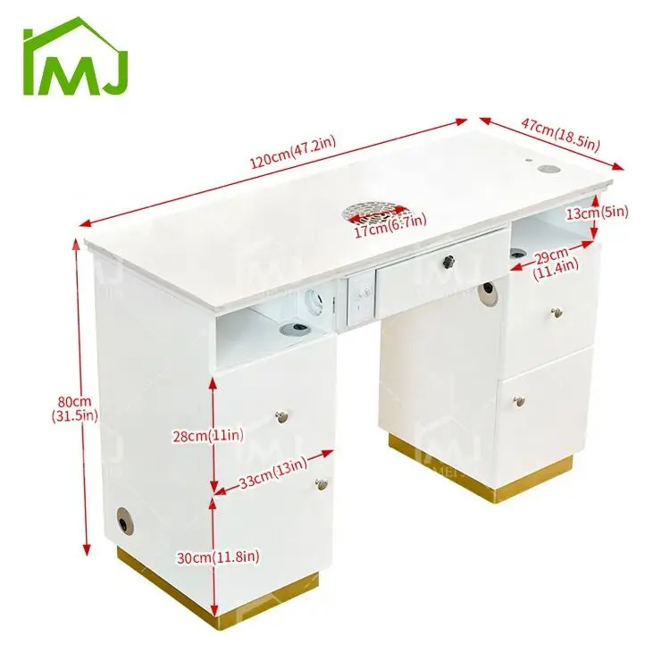Nail Salon Furniture Technician Makeup Nail Desk Storage Professional Manicure Table — image 6