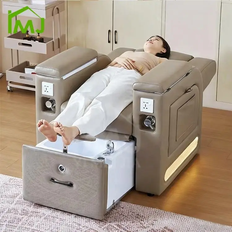 Modern Nail Salon Furniture Manicure Reclining Foot Spa Bath Pedicure Chair — view 1