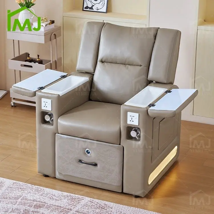Modern Nail Salon Furniture Manicure Reclining Foot Spa Bath Pedicure Chair — image 3