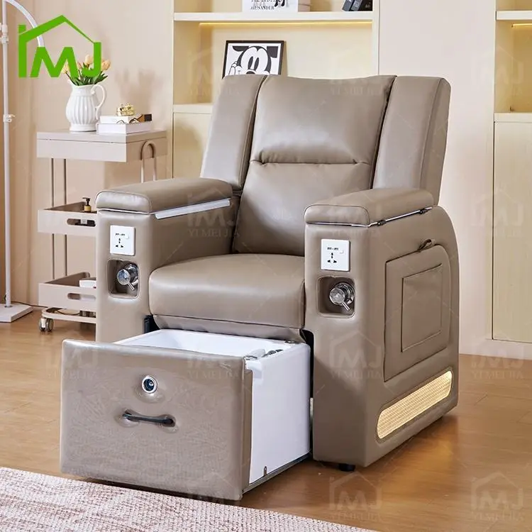 Modern Nail Salon Furniture Manicure Reclining Foot Spa Bath Pedicure Chair — image 4