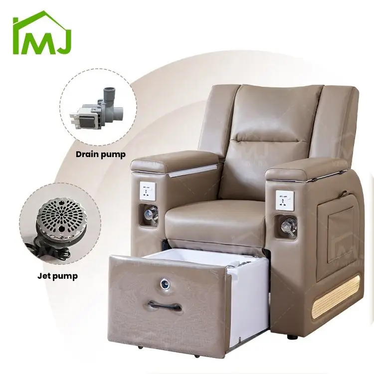 Modern Nail Salon Furniture Manicure Reclining Foot Spa Bath Pedicure Chair — image 7