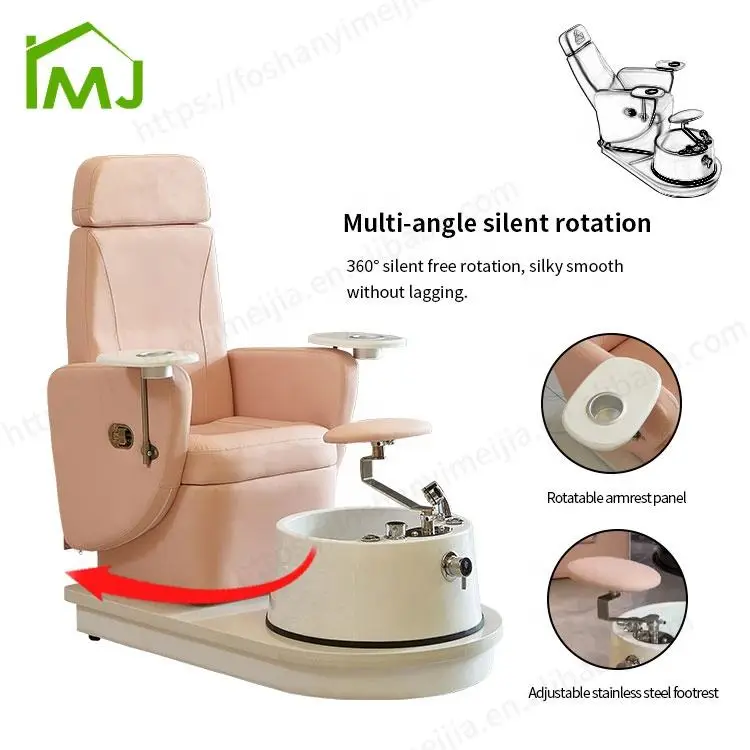 Luxury Nail Salon Rotating Manicure Massage Station Foot Pedicure Spa Chairs for Sale — image 5