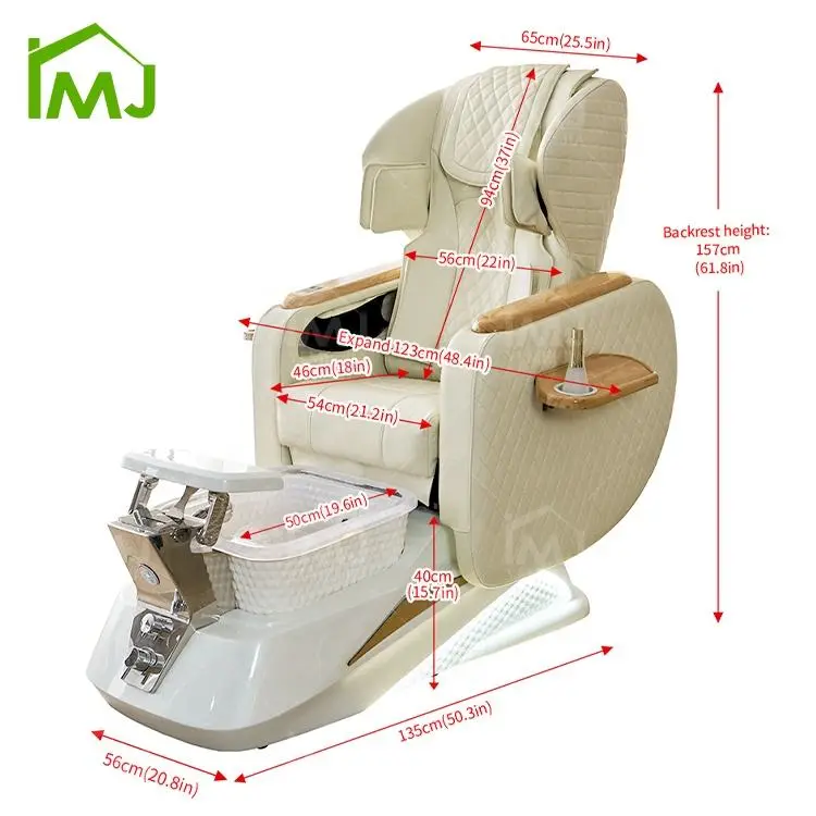 Salon Furniture Manicure Luxury Foot Spa Electric Massage Fauteuil Pedicure Chair — image 7