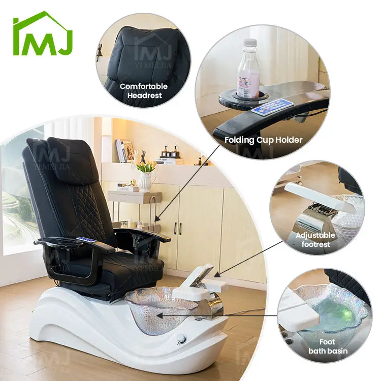 Salon Silla De Pedicura Manicure Foot Spa Electric Massage Pedicure Chair With Pump Drain — view 5