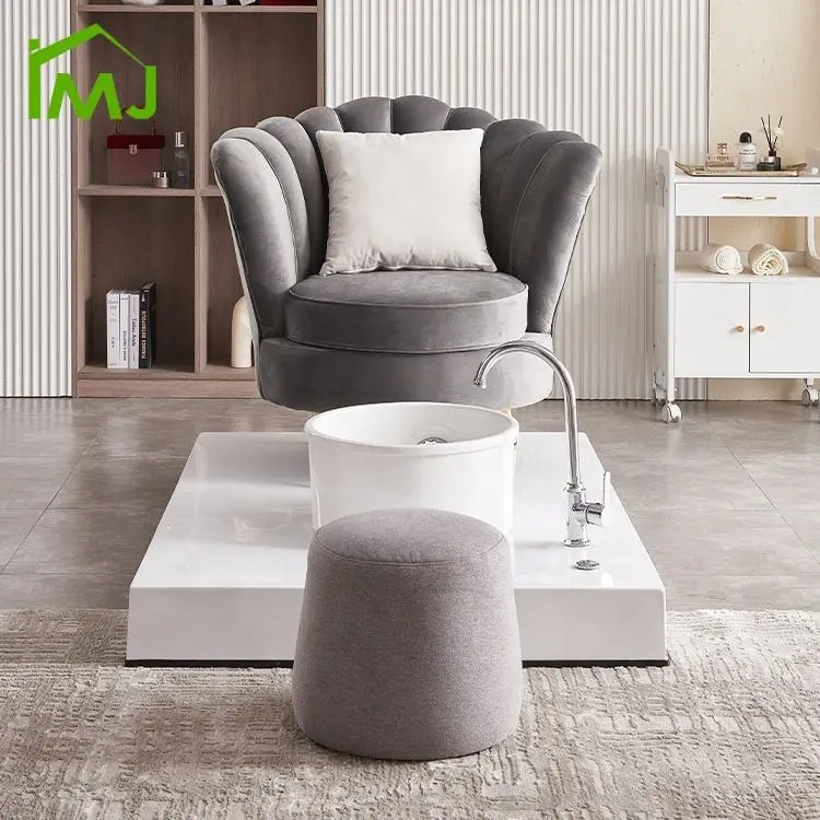 Factory Custom Salon Whirlpool Discharge Pump Foot Bath Chair Nail Spa Pedicure Chair — image 4