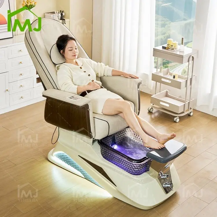 Salon Silla De Pedicura Manicure Foot Spa Electric Massage Pedicure Chair With Pump Drain — image 4