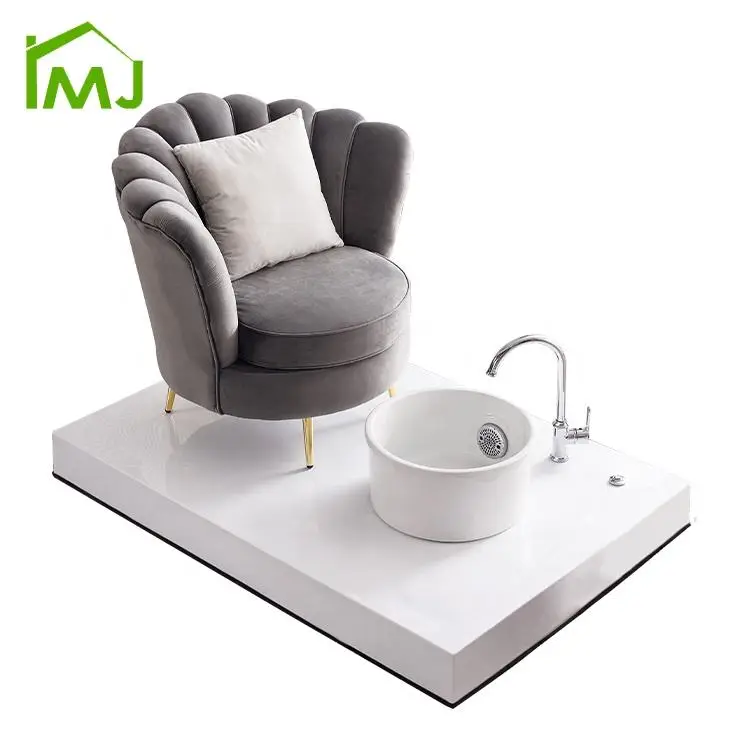 Factory Custom Salon Whirlpool Discharge Pump Foot Bath Chair Nail Spa Pedicure Chair — image 7