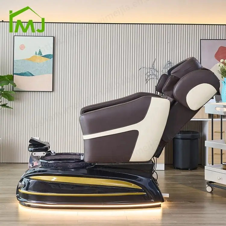 Factory Luxury Throne Foot Spa Chair Massage With Pump Drain Manicure Pedicure Chair — image 4