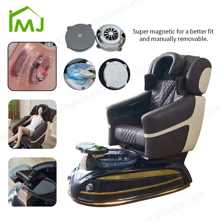 Factory Luxury Throne Foot Spa Chair Massage With Pump Drain Manicure Pedicure Chair — image 6