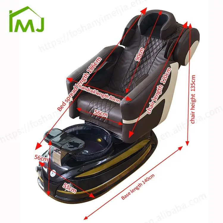 Factory Luxury Throne Foot Spa Chair Massage With Pump Drain Manicure Pedicure Chair — image 7