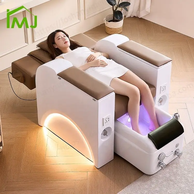 Luxury Nail Salon Foot Care Manicure Chair Electric Massage Body Pedicure Chair — image 4
