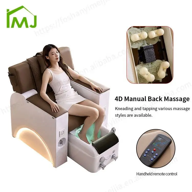 Luxury Nail Salon Foot Care Manicure Chair Electric Massage Body Pedicure Chair — image 5