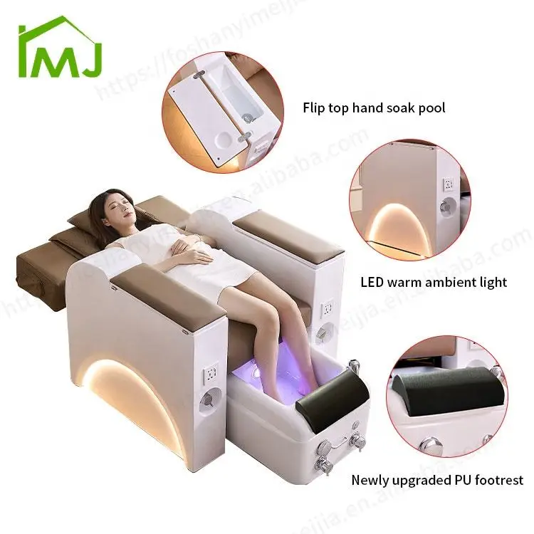 Luxury Nail Salon Foot Care Manicure Chair Electric Massage Body Pedicure Chair — image 6