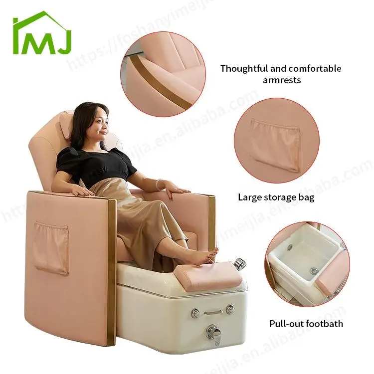 Nail Salon Multifunction Pedicure Chairs Foot Spa Massage with Pump Drain — view 4