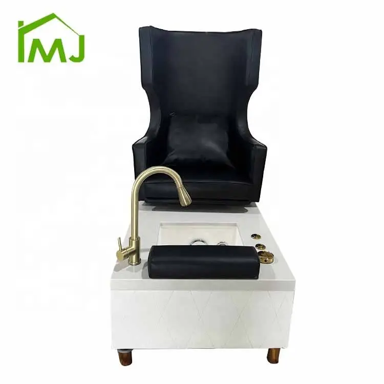 Nail Salon Foot Spa Manicure Station Massage with Pump Drain Throne Pedicure Chair — image 3