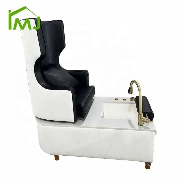 Nail Salon Foot Spa Manicure Station Massage with Pump Drain Throne Pedicure Chair — image 4