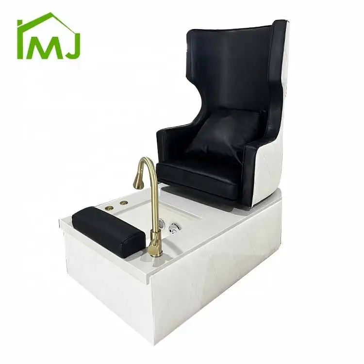 Nail Salon Foot Spa Manicure Station Massage with Pump Drain Throne Pedicure Chair — image 7