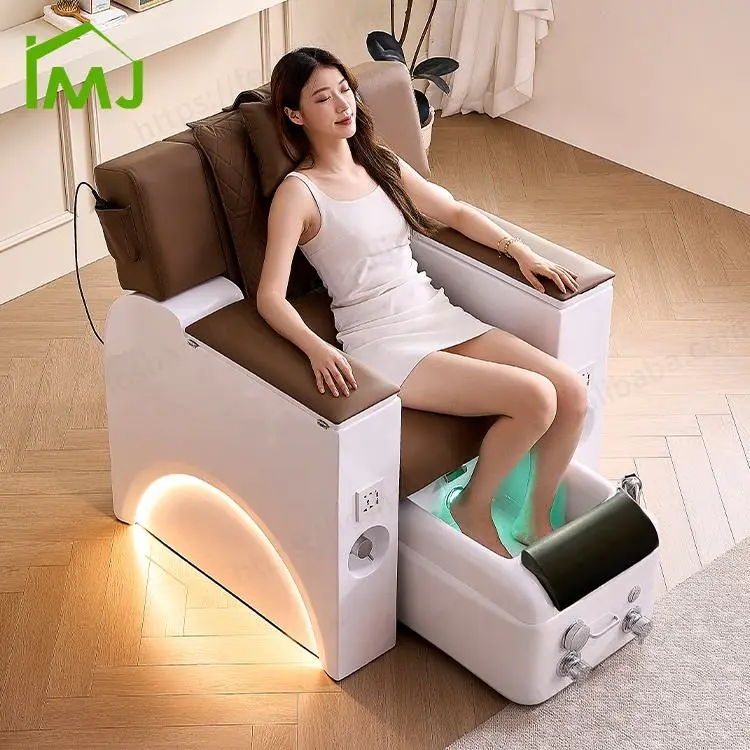 Factory Custom Nail Salon Manicure Foot Bathing Chair Electric Massage Pedicure Spa Chair — image 3