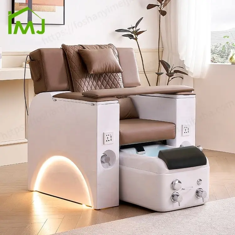 Factory Custom Nail Salon Manicure Foot Bathing Chair Electric Massage Pedicure Spa Chair — image 4