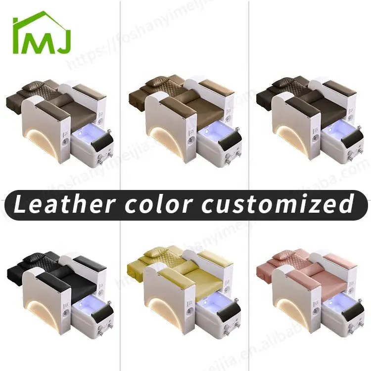 Factory Custom Nail Salon Manicure Foot Bathing Chair Electric Massage Pedicure Spa Chair — image 6