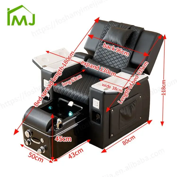 Custom Nail Salon Manicure Foot Bathing Massage Chair Electric Massage Spa Pedicure Chair — image 7