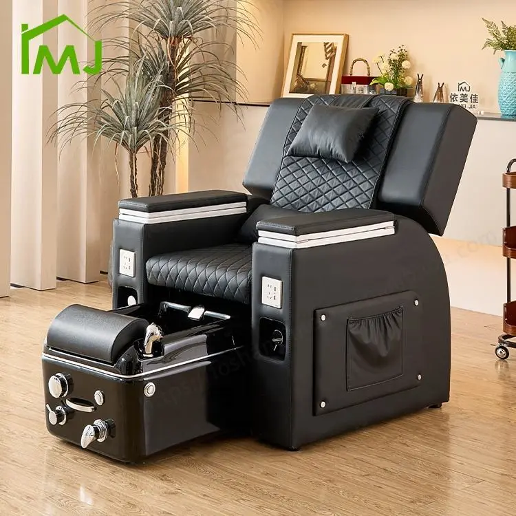 Factory Custom Nail Salon Manicure Foot Bathing Massage Chair Electric Reclining Pedicure Spa Chair — image 3