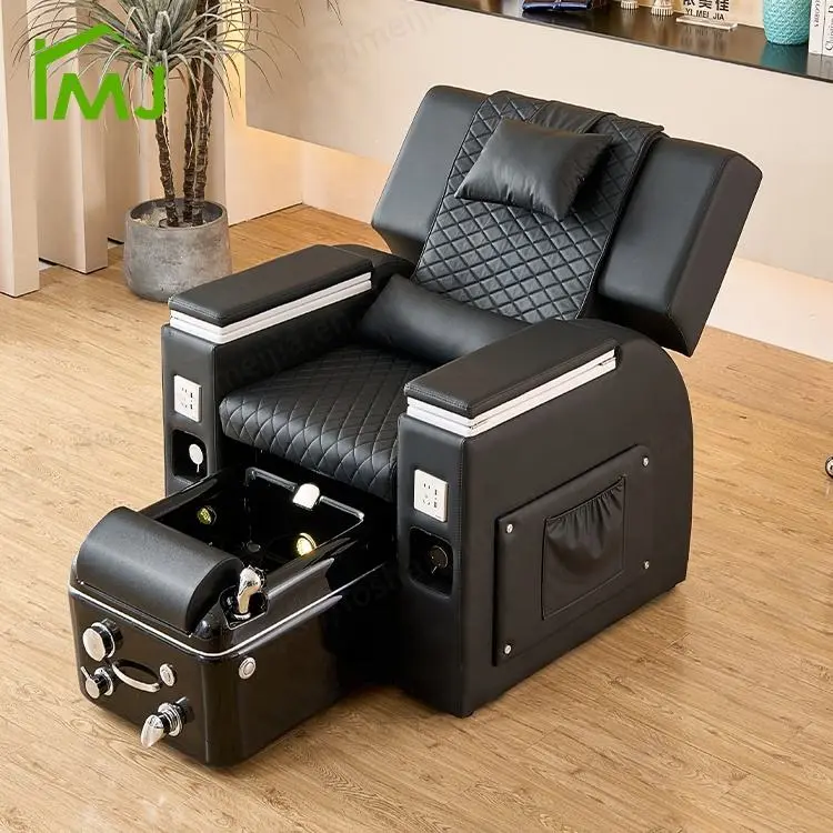 Factory Custom Nail Salon Manicure Foot Bathing Massage Chair Electric Reclining Pedicure Spa Chair — image 4