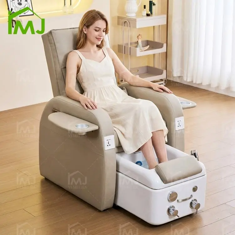 Modern Nail Salon Furniture Reclining Foot Bath Massage Manicure Pedicure Spa Chair — view 1